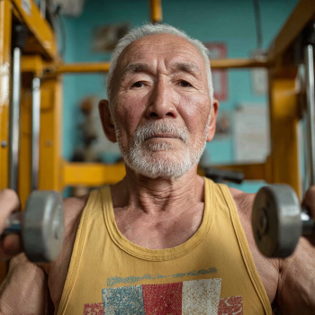 AthleteCore jamoasi bilan ishlayotgan katta yoshdagi ayol